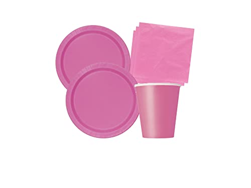 Consigue ahora Isola Party Kit fiesta cumpleaños Eco-Friendly Hot Pink Solid (16 platos 14 tazas 20 Ideas para regalar servilletas) Rebajas 2024 | regaloscumple.com
