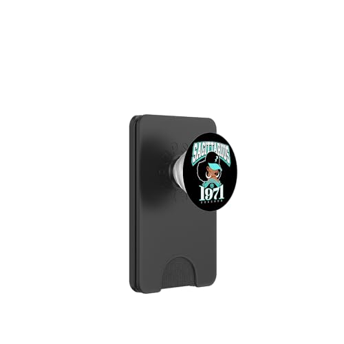 Comprar Sagitario 1971 Turquesa Cumpleaños Afro Zodiaco Navidad Reina PopSockets PopWallet para MagSafe Rebajas 2025 | regaloscumple.com
