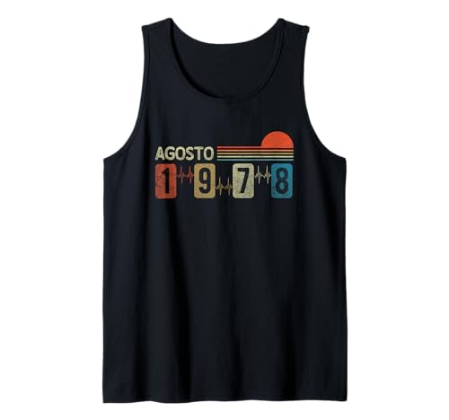 Comprar Agosto 1978 Vintage - 46 Años Regalo Cumpleaños Hombre Camiseta sin Mangas Top Navidad Precio 2023 | regaloscumple.com