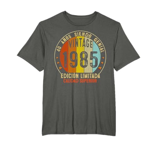 Comprar 40 Cumpleaños Navidad 1985 40 Años Hombre Mujer Vintage 1985 Camiseta Rebajas 2025 | regaloscumple.com