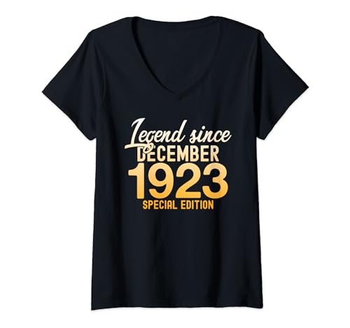 Comprar Fiesta Mujeres Hombres Leyenda desde diciembre Año Camiseta BlackFriday Cuello V Rebajas 2024 | regaloscumple.com