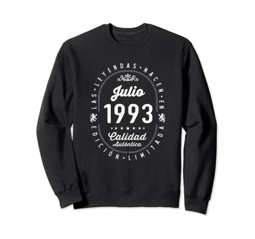 Consigue ahora 29 años Cumpleaños Las Leyendas nacen en Julio 1993 Cumpleaños Sudadera Rebajas 2025 | regaloscumple.com