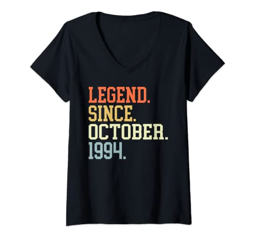 Consigue ahora Mujer Leyenda desde octubre BlackFriday 1994 Para Hombres Mujeres Octubre 1994 Camiseta Cuello V Top Precio 2024 | regaloscumple.com