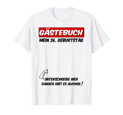 Consigue ahora 26 cumpleaños libro visitas 26 años lista Ideas para regalar invitados cumpleaños Camiseta Top Precio 2024 | regaloscumple.com