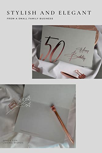 Oferta Flash JoliCoon Tarjeta 50 cumpleaños - Happy Birthday felicitacion con sobre y un sello de cera