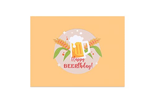 Comprar en Amazon MOKIO® Tarjeta Pop-Up – Cerveza con Vela – divertida tarjeta   felicitación 3D para un cumpleaños  como cupón o para regalos   dinero  Tarjeta regalo emergente con sobre