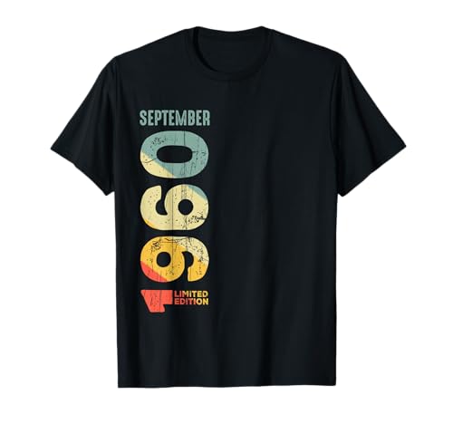 Comprar Birth Since Month Of September Promoción Retro Vintage Year Camiseta Septiembre 1960 Vintage 1960 Camiseta Unisex Niños T-Shirt Negro Talla S Manga Corta Top Precio 2025 | regaloscumple.com