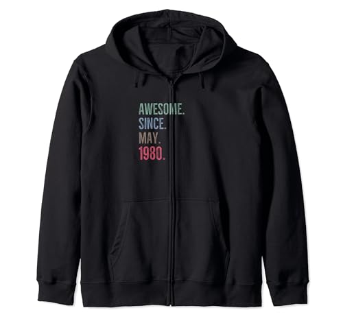 Comprar Impresionante idea cumpleaños desde mayo 1980 Sudadera con Capucha Navidad Rebajas 2024 | regaloscumple.com