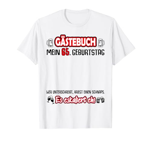 Consigue ahora 65 cumpleaños libro visitas para firmar divertido 65 años Camiseta Regalos Ofertas 2024 | regaloscumple.com