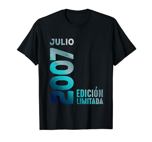 Comprar Edición Limitada Julio 2007 Promoción Retro 2007 Año 2007 Vintage Camiseta Rebajas 2024 | regaloscumple.com