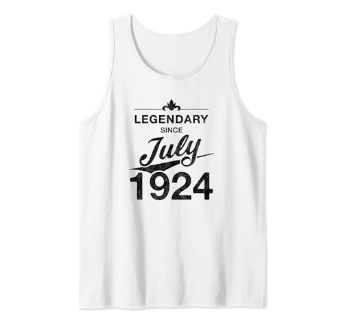 Consigue ahora 100 cumpleaños Nacido en Julio 1924 Vintage 100 años Camiseta sin Mangas Regalos Top Precio 2025 | regaloscumple.com