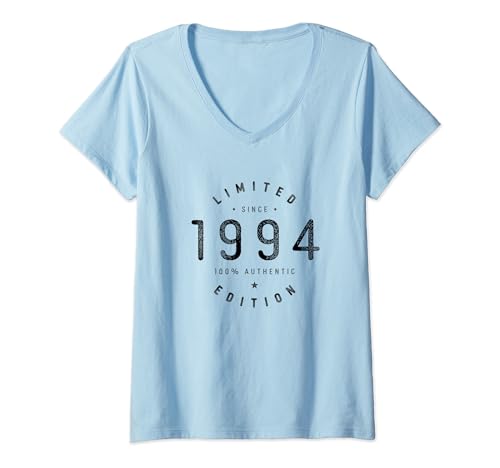 Consigue ahora Mujer Edición Ideas para regalar limitada 1994 - Año nacimiento Milestone Cumpleaños Vintage Camiseta Cuello V Top Precio 2024 | regaloscumple.com