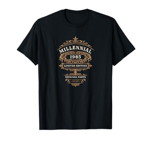 Consigue Ideas para regalar ahora CUMPLEAÑOS VINTAGE MILLENNIAL 1985 PIEZAS ORIGINALES Camiseta Rebajas 2024 | regaloscumple.com