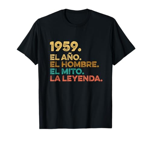 Consigue ahora Año Hombre Mito Leyenda - Cumpleaños Regalo Vintage Ideas para regalar 1959 Camiseta Rebajas 2023 | regaloscumple.com