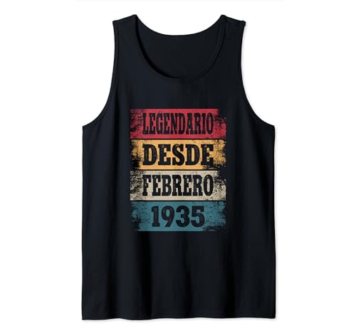 Consigue ahora Legendario Desde Febrero 1935 - Catálogo Cumpleaños 89 Años Camiseta sin Mangas Rebajas 2024 | regaloscumple.com