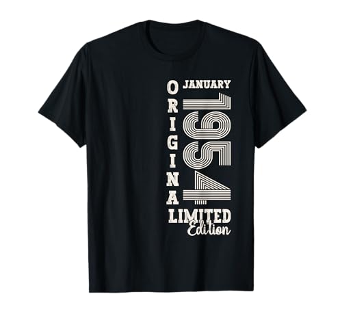 Comprar 70 Cumpleaños Hombres Promoción Original Enero Vintage 1954 Camiseta Ofertas 2024 | regaloscumple.com