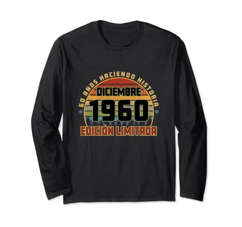 Comprar Camiseta Navidad Cumpleaños Diciembre 1960 60 Años Haciendo Historia Manga Larga Top Precio 2024 | regaloscumple.com