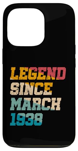 Consigue ahora 87 años leyenda desde marzo 1938 Cumpleaños divertido cumpleaños número 87 Carcasa para iPhone 13 Pro Top Precio 2025 | regaloscumple.com