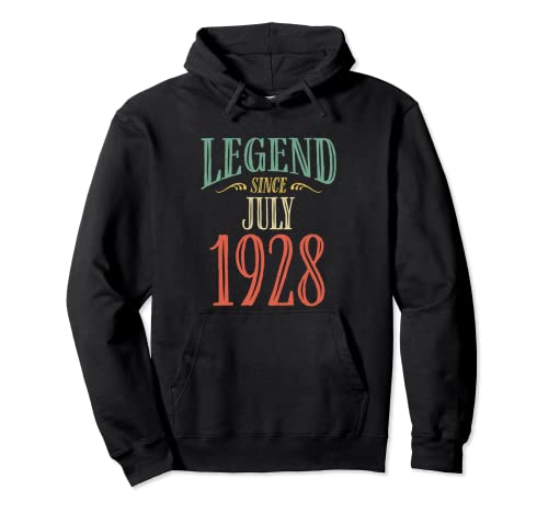 Comprar Leyenda desde julio 1928 diseño cumpleaños Sudadera con Capucha Top Ideas para regalar Precio 2024 | regaloscumple.com