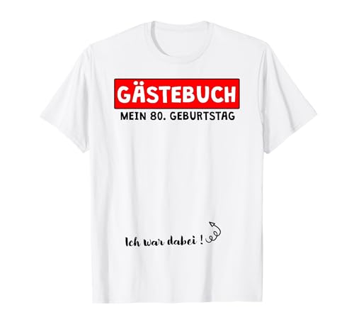 Consigue ahora 80 cumpleaños fiesta libro visitas 80 años hombre BlackFriday mujer regalo Camiseta Rebajas 2025 | regaloscumple.com