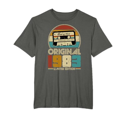 Comprar 1983 Vintage Cumpleaños Retro Edición Limitada Hombres Mujer BlackFriday Regalo Camiseta Ofertas 2024 | regaloscumple.com