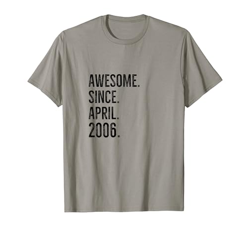 Comprar Catálogo Impresionante desde abril 2006 Edad Cumpleaños Idea Camiseta Ofertas 2024 | regaloscumple.com