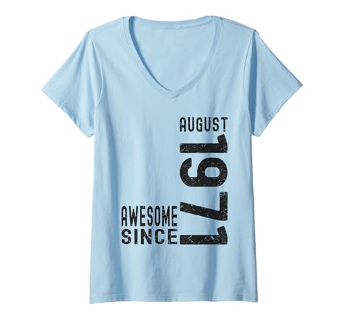 Consigue ahora Mujer Impresionante desde agosto Catálogo 1971 nacido en 1971 cumpleaños agosto Camiseta Cuello V Ofertas 2025 | regaloscumple.com