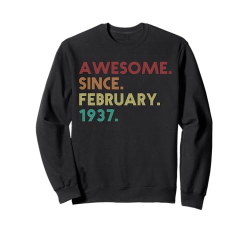 Consigue ahora Impresionante desde febrero 1937 Divertido 88 Catálogo cumpleaños Sudadera Top Precio 2024 | regaloscumple.com