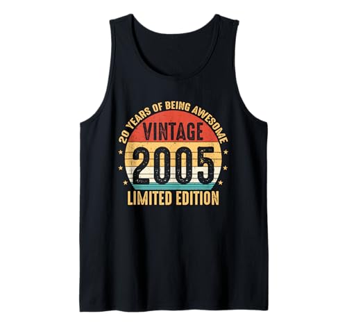 Comprar Regalos Regalos 20 años Vintage 2005 Edición Limitada 20 Cumpleaños Camiseta sin Mangas Rebajas 2024 | regaloscumple.com