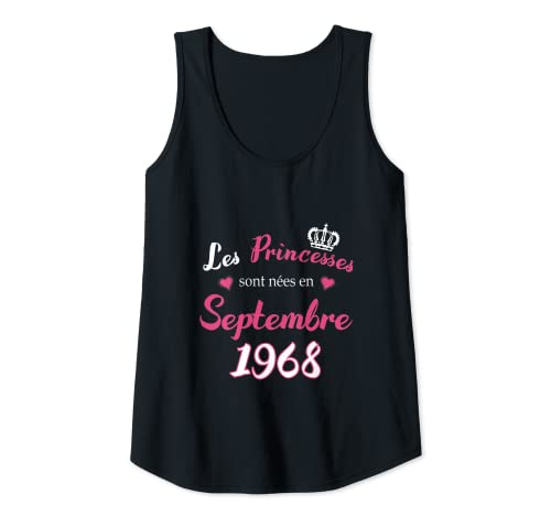 Comprar Mujer Las princesas nacieron en septiembre Catálogo 1968 cumpleaños fiesta Camiseta sin Mangas Top Precio 2024 | regaloscumple.com