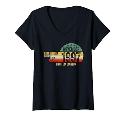 Comprar Navidad Regalo De Cumpleaños Impresionante Desde Noviembre 1997 Camiseta Cuello V Ofertas 2024 | regaloscumple.com