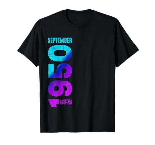 Comprar Edición Limitada Septiembre 1950 Cumpleaños Ideas para regalar Camiseta Ofertas 2024 | regaloscumple.com