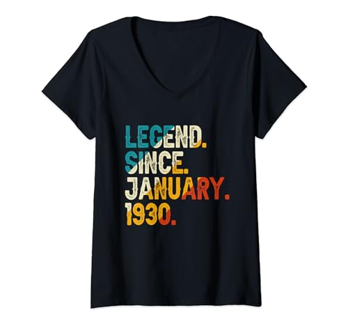 Consigue ahora Leyenda desde enero 1930 94 cumpleaños Vintage 94 años Camiseta Cuello V Cumpleaños Top Precio 2024 | regaloscumple.com