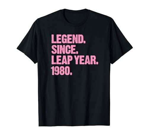 Comprar Leyenda desde el año bisiesto 1980 Febrero 29 Fiesta Ideas para regalar cumpleaños Camiseta Ofertas 2024 | regaloscumple.com