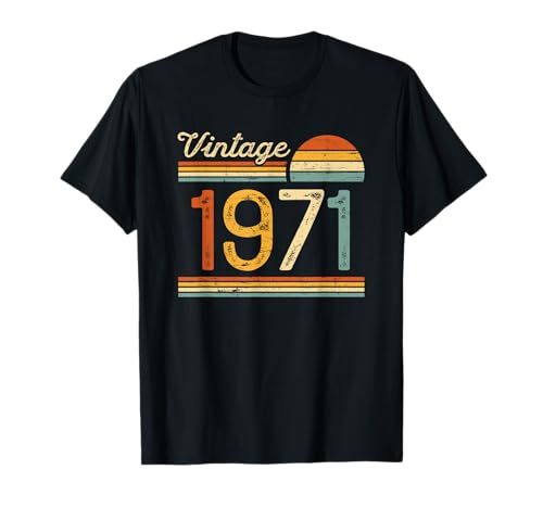 Consigue ahora Ideas para regalar Cumpleaños 1971 Regalo Vintage Mujer Hombre 1971 Camiseta Ofertas 2025 | regaloscumple.com