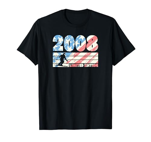 Consigue ahora Año nacimiento Navidad 2008 edición limitada estilo 80 cumpleaños esquí Camiseta Top Precio 2024 | regaloscumple.com