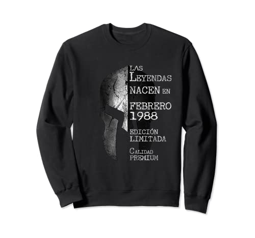 Consigue ahora BlackFriday 34 años Cumpleaños Las Leyendas nacen en Febrero 1988 Sudadera Top Precio 2024 | regaloscumple.com