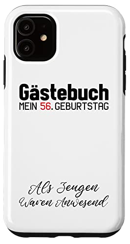 Comprar Carcasa para iPhone 11 Gästebuch Mein 56. Geburtstag Promoción Libro visitas Firma Top Precio 2024 | regaloscumple.com