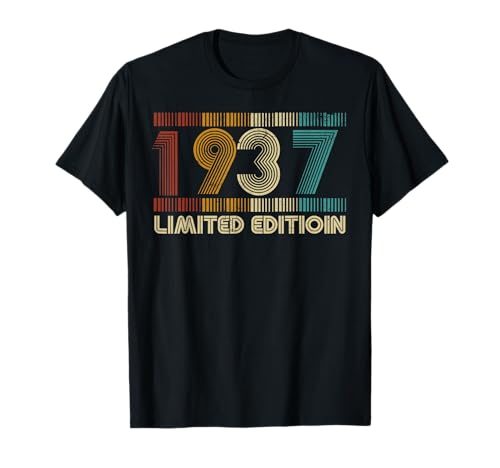 Consigue ahora 1937 Vintage Promoción Cumpleaños Retro Edición Limitada Hombres Mujer Camiseta Rebajas 2024 | regaloscumple.com