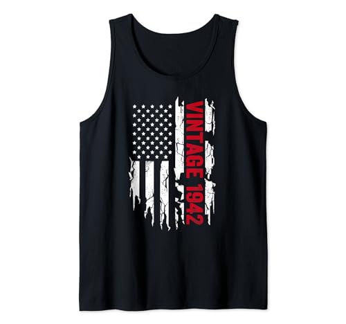 Comprar Bandera Americana año Navidad nacimiento 1942 para cumpleaños Camiseta sin Mangas Ofertas 2024 | regaloscumple.com