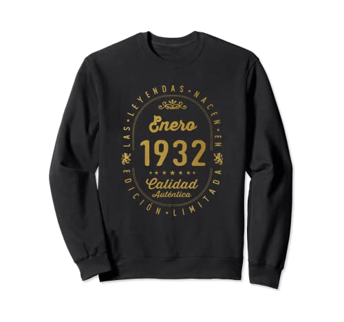 Comprar 91 años Cumpleaños Las Leyendas nacen en Enero Navidad 1932 Sudadera Rebajas 2024 | regaloscumple.com