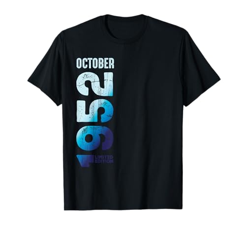 Comprar Ideas para regalar Edición Limitada Octubre 1952 Cumpleaños 1952 Camiseta Rebajas 2024 | regaloscumple.com
