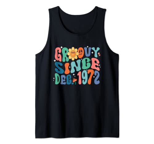 Comprar Groovy desde diciembre 1972 Fiesta Promoción cumpleaños retro vintage 50 Camiseta sin Mangas Ofertas 2025 | regaloscumple.com