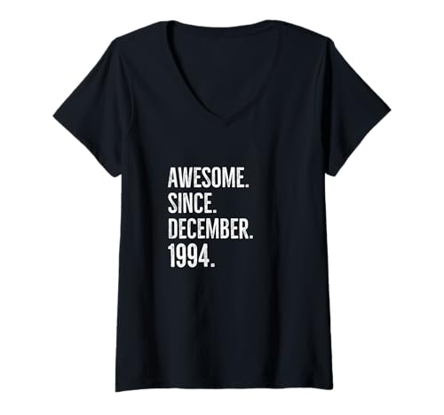 Comprar Mujer Catálogo Impresionante idea cumpleaños edad desde diciembre 1994 Camiseta Cuello V Rebajas 2024 | regaloscumple.com