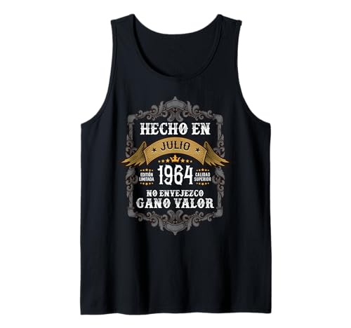 Comprar Cumpleaños 60 Años Hombre Hecho en julio 1964 Vintage Regalo Camiseta sin Regalos Mangas Top Precio 2024 | regaloscumple.com