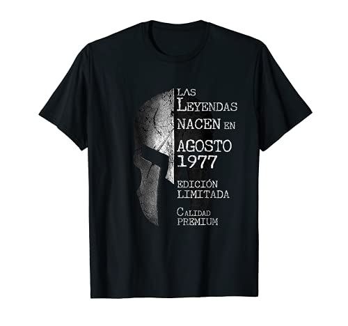 Comprar 44 años Cumpleaños Las Leyendas nacen en Ideas para regalar Agosto 1977 Camiseta Ofertas 2024 | regaloscumple.com