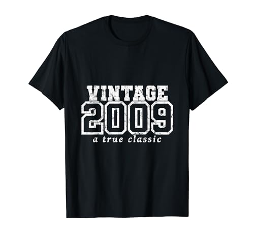 Comprar Nacido en 2009 Cumpleaños Año nacimiento Vintage Retro envejecido Regalos Camiseta Rebajas 2024 | regaloscumple.com