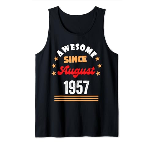 Comprar Agosto 1957 Cumpleaños Cumpleaños Impresionante desde 1957 Agosto Vintage Camiseta sin Mangas Top Precio 2024 | regaloscumple.com