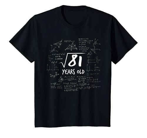Comprar Niños Promoción 9º cumpleaños - raíz 81 matemáticas nerd matemáticas Camiseta Top Precio 2025 | regaloscumple.com