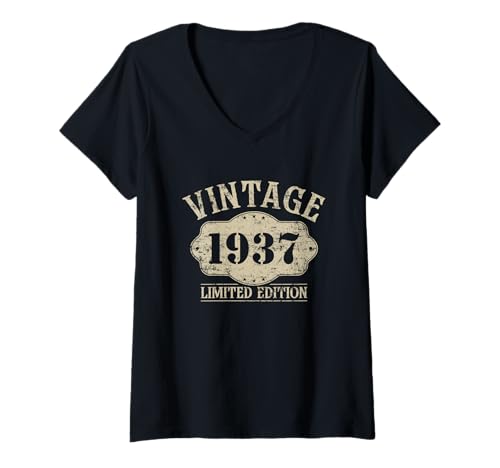 Consigue ahora Mujer Cumpleaños 1937 Edición Limitada 87 Aniversario 87 Cumpleaños Camiseta Cuello V Rebajas 2024 | regaloscumple.com